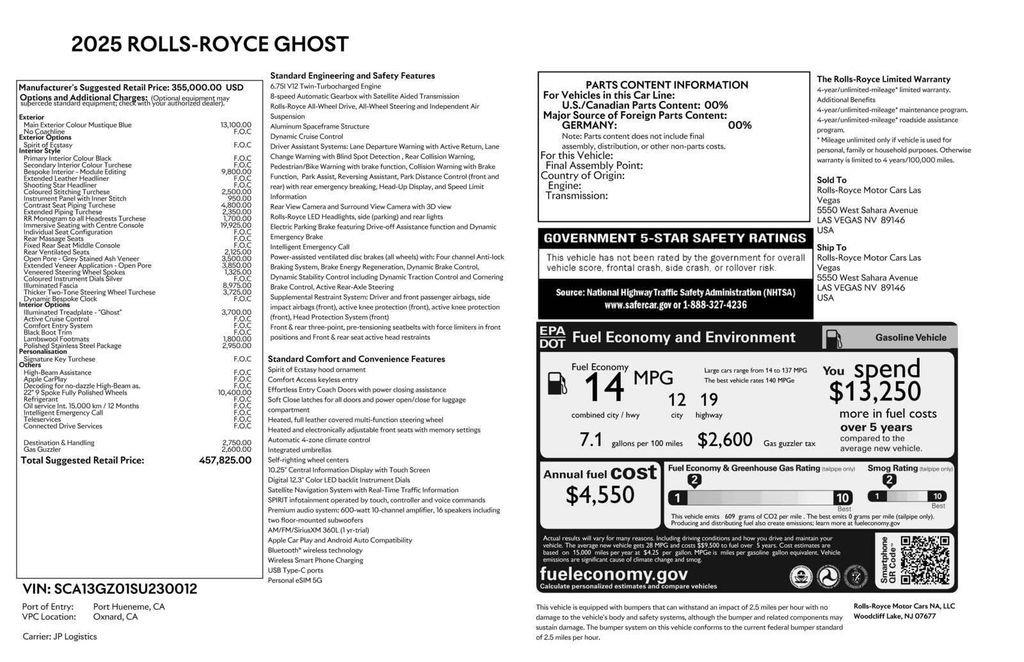 Certified 2025 Rolls-Royce Ghost AWD/4WD image 41