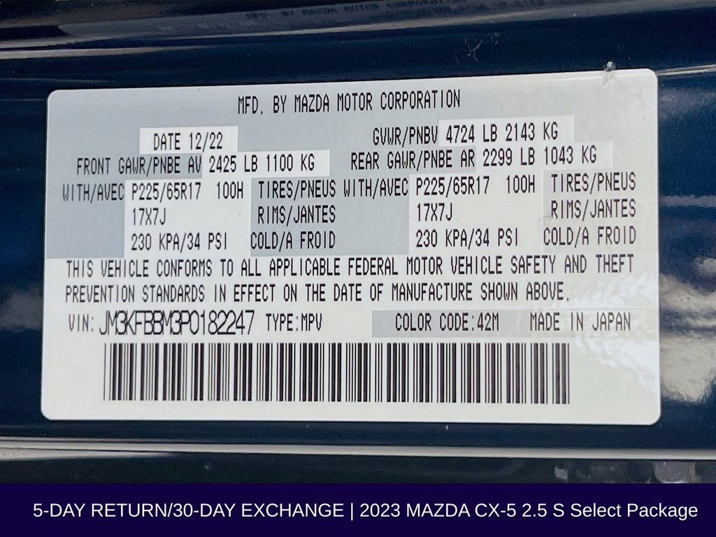 Used 2023 MAZDA CX-5 AWD 2.5 S w/ Select Package image 36