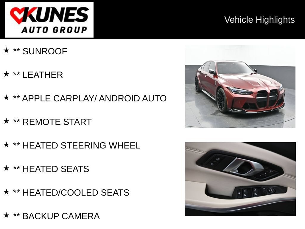 Used 2024 BMW M3 Competition w/ Executive Package AWD/4WD video 2