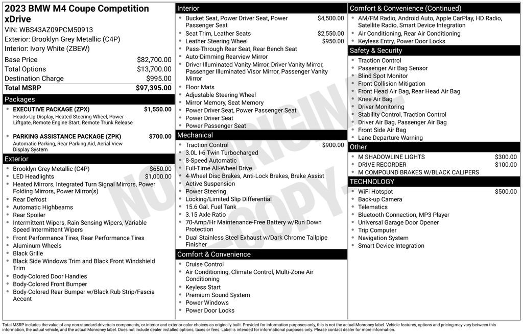 Used 2023 BMW M4 xDrive Competition w/ Executive Package AWD/4WD image 38