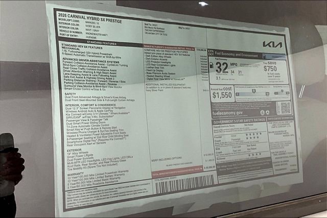 New 2026 Kia Carnival SX Prestige image 13