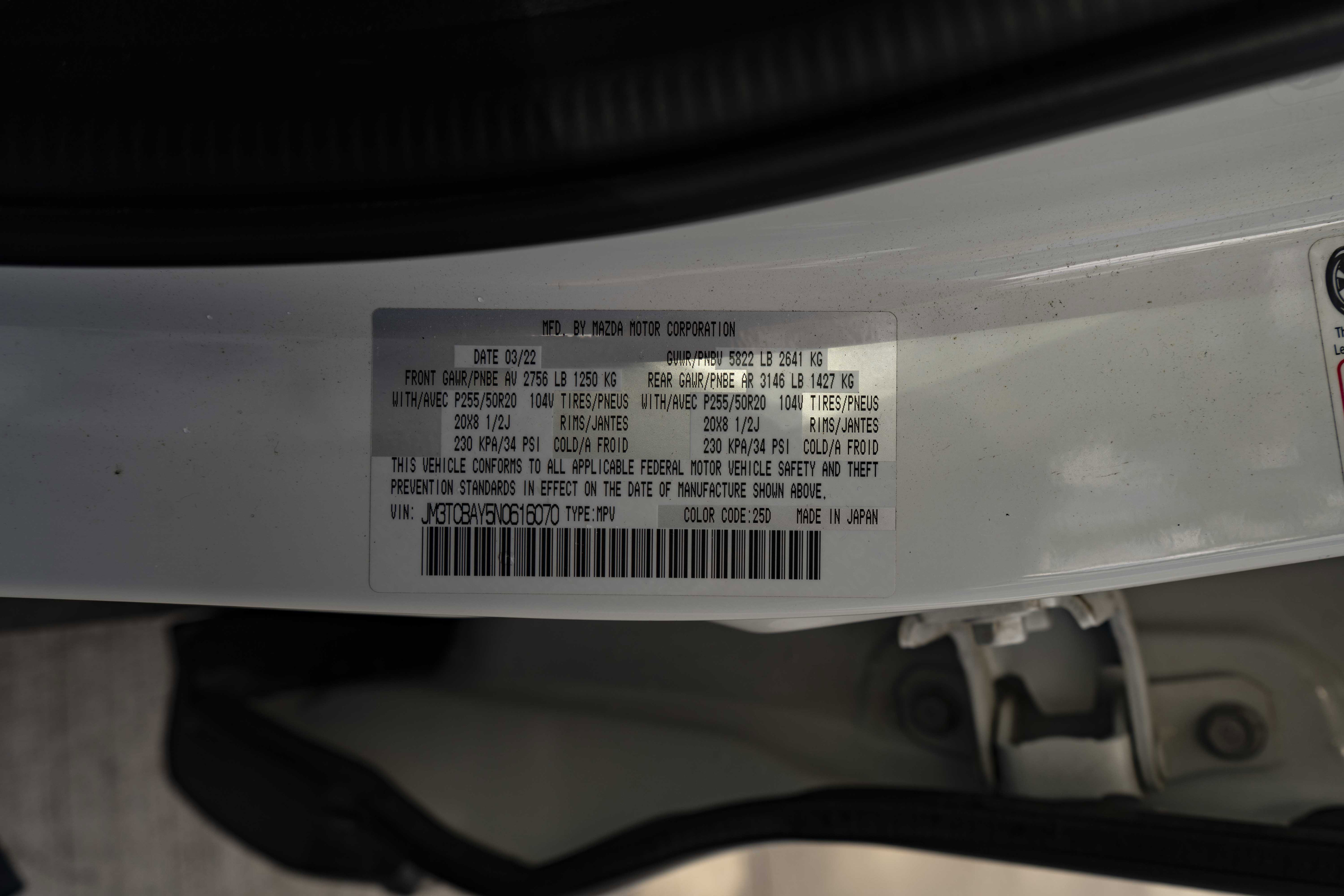Used 2022 MAZDA CX-9 Touring Plus AWD/4WD image 45