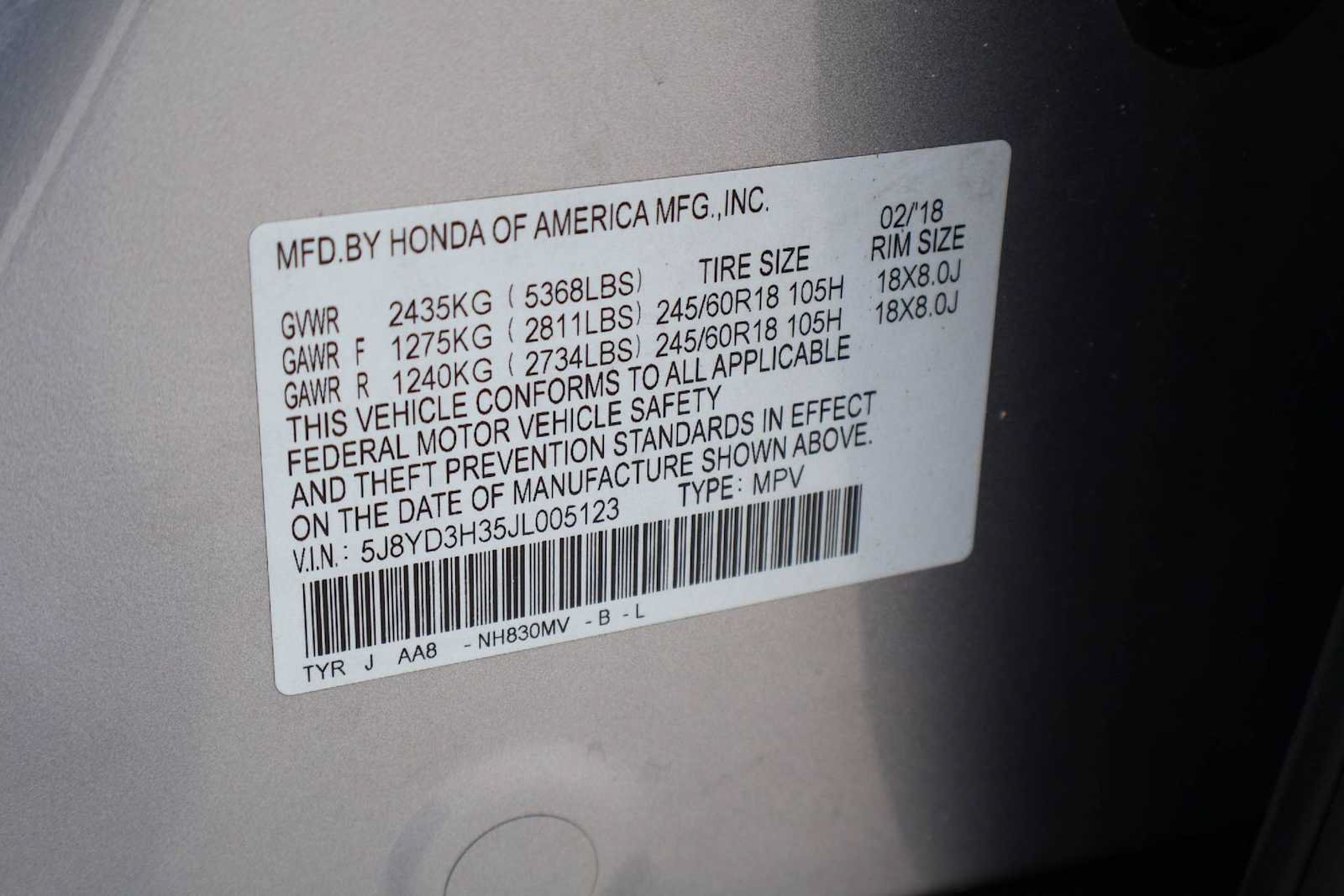 Certified 2018 Acura MDX FWD image 21
