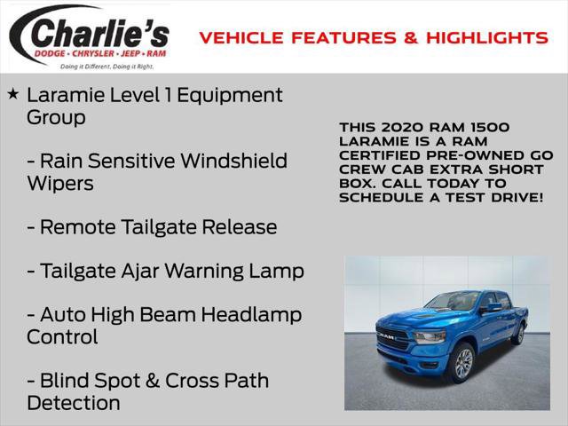 Certified 2020 RAM 1500 Laramie w/ Sport Appearance Package AWD/4WD image 13