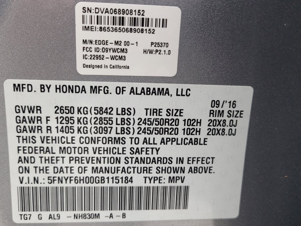 Used 2016 Honda Pilot Elite image 33