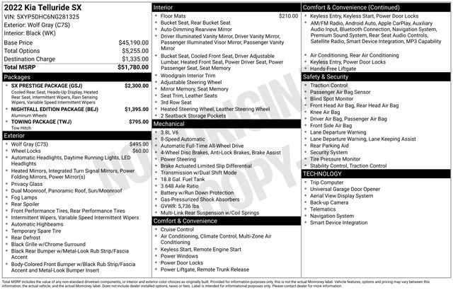 Used 2022 Kia Telluride SX w/ SX Prestige Package image 3