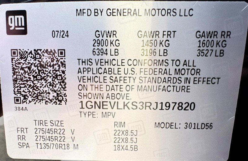 Used 2024 Chevrolet Traverse RS w/ LPO, Floor Liner Package AWD/4WD image 37