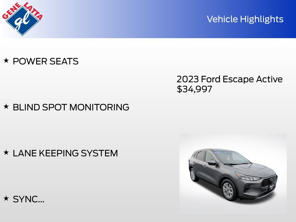 Certified 2023 Ford Escape Active w/ Tech Pack #2 FWD image 33