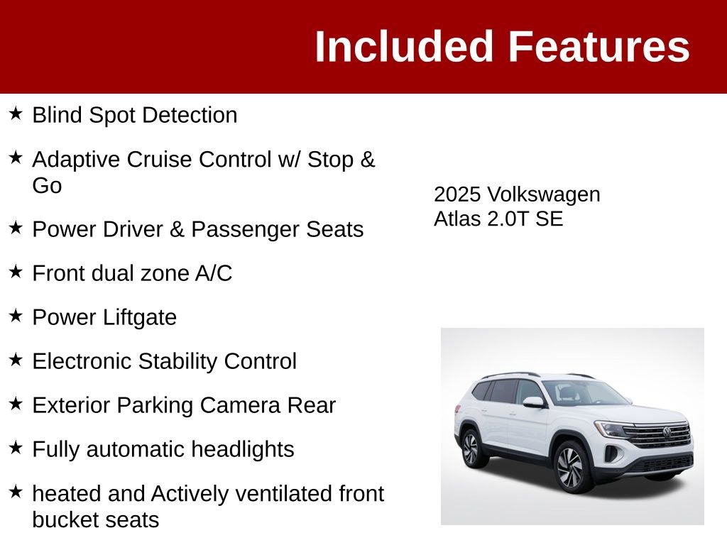 Used 2025 Volkswagen Atlas SE AWD/4WD image 3
