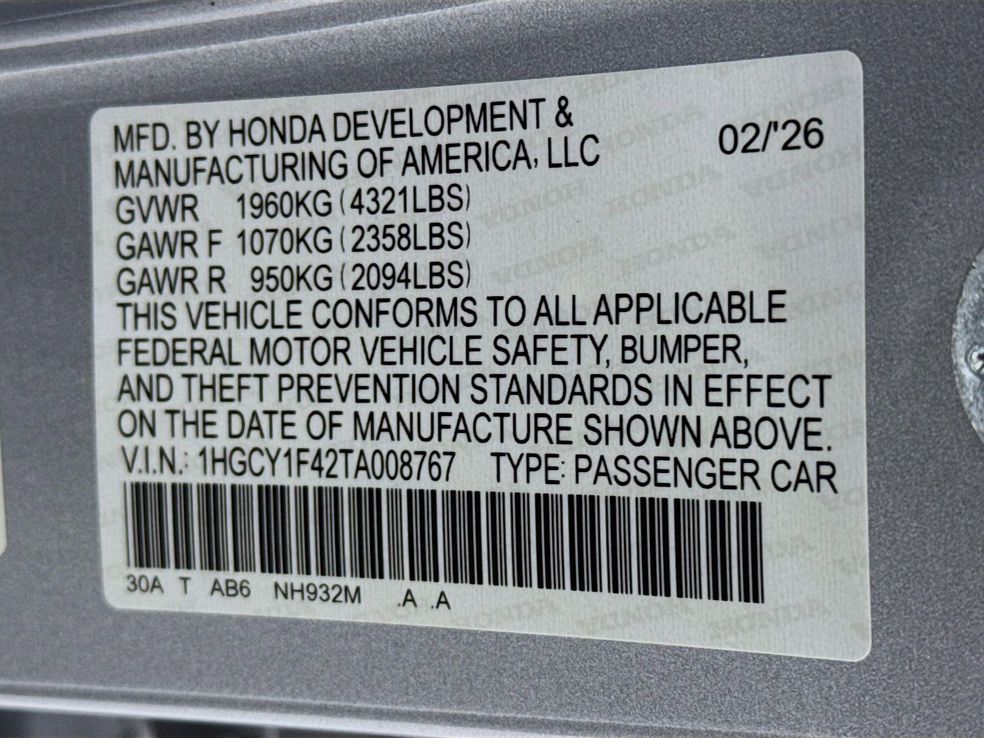 New 2026 Honda Accord SE image 31