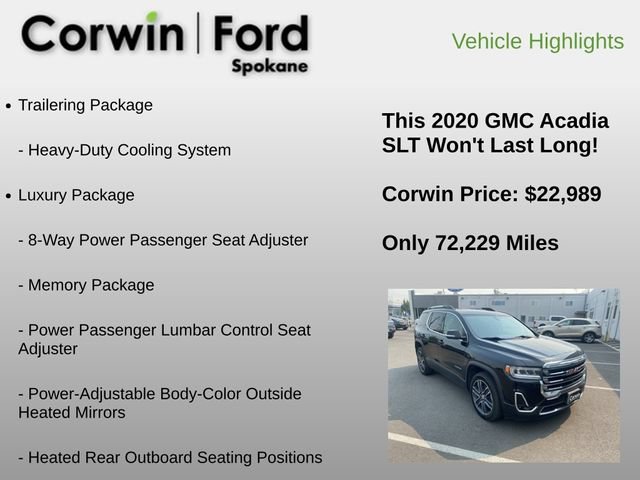 Used 2020 GMC Acadia SLT w/ Premium Package AWD/4WD image 12