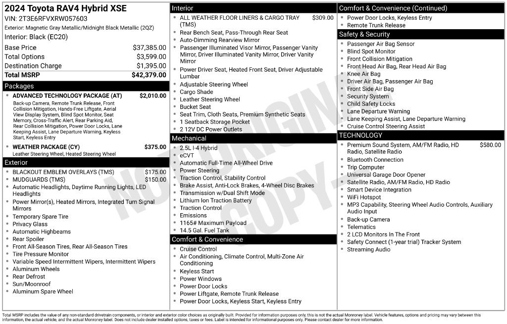 Used 2024 Toyota RAV4 XSE w/ Advanced Technology Package AWD/4WD image 34