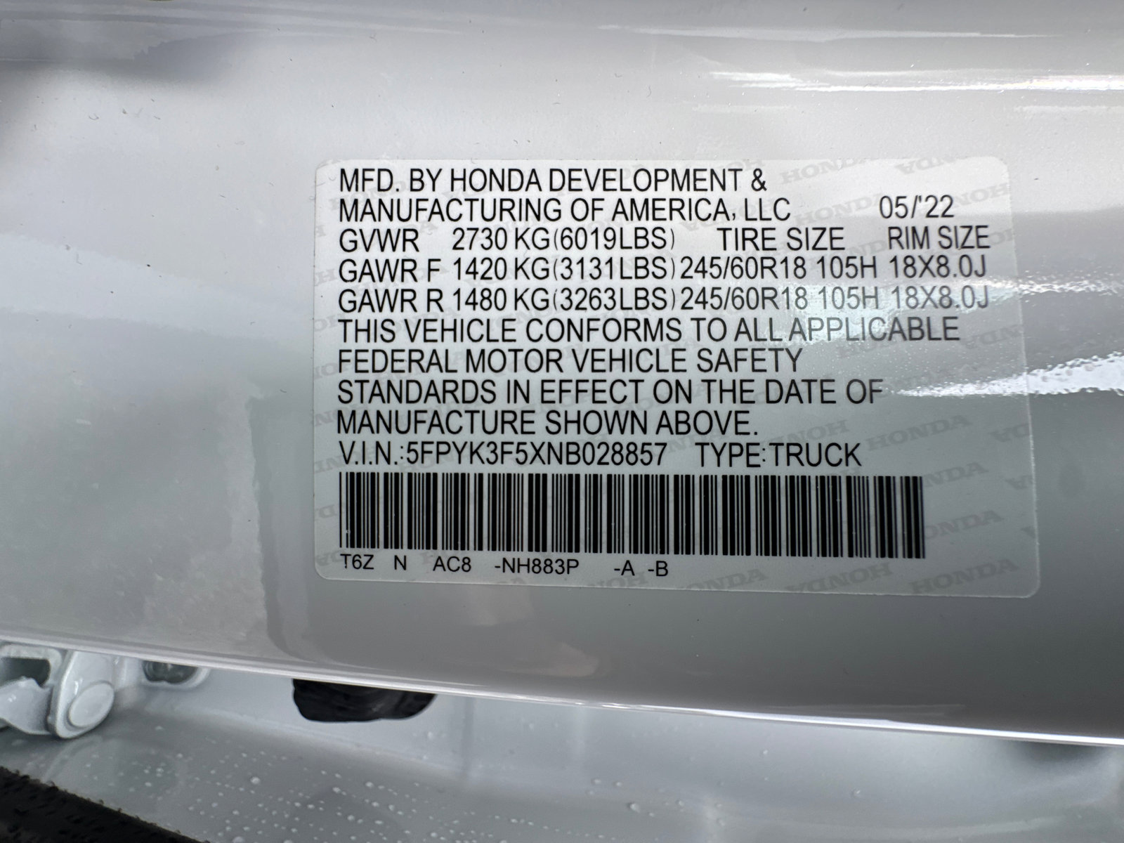 Used 2022 Honda Ridgeline RTL image 34