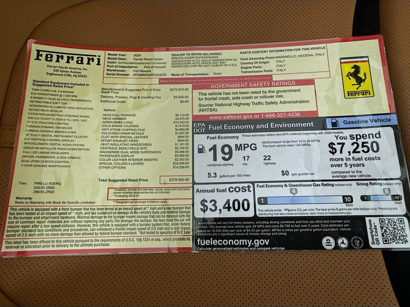 Used 2024 Ferrari Roma Spider RWD image 48