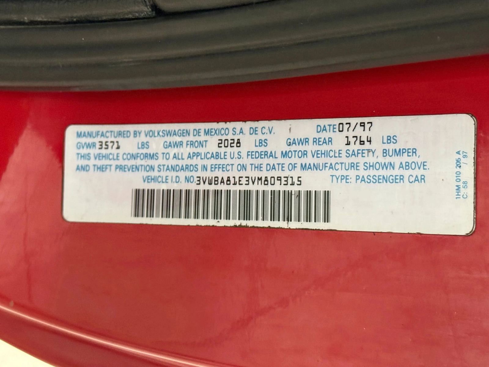 Used 1997 Volkswagen Cabrio Highline image 35