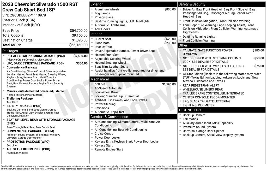 Used 2023 Chevrolet Silverado 1500 RST w/ RST All Star Premium Package image 2