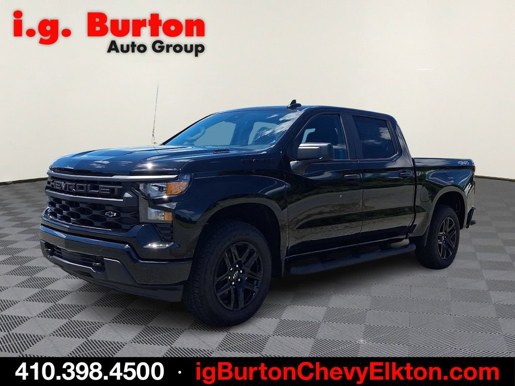New 2026 Chevrolet Silverado 1500 Custom w/ Turbomax Blackout Package AWD/4WD image 2