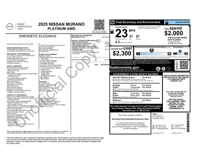 New 2025 Nissan Murano Platinum w/ Cargo Package image 29