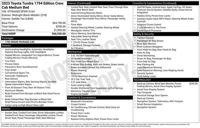 Used 2023 Toyota Tundra 1794 Edition image 32