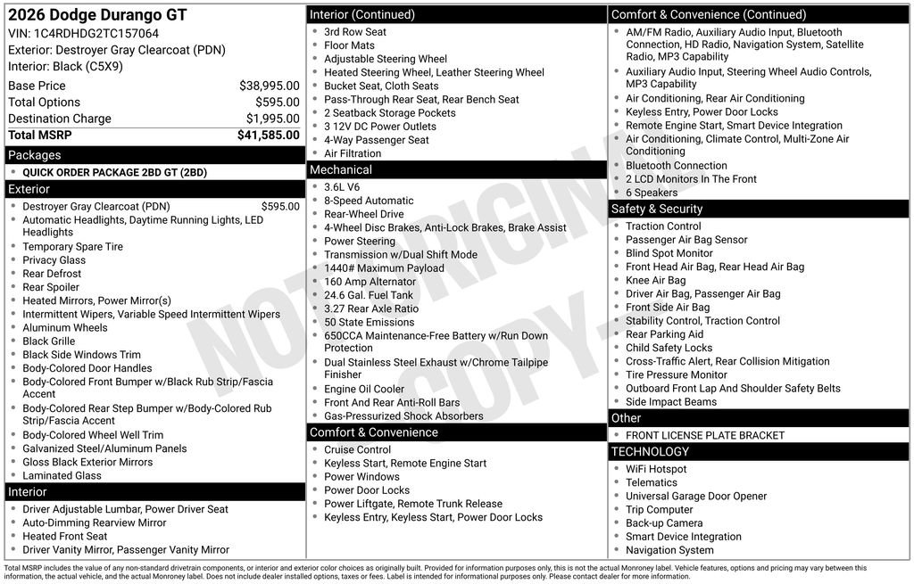 Used 2026 Dodge Durango GT RWD image 32