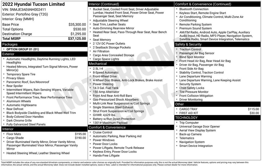 Used 2022 Hyundai Tucson Limited FWD image 32