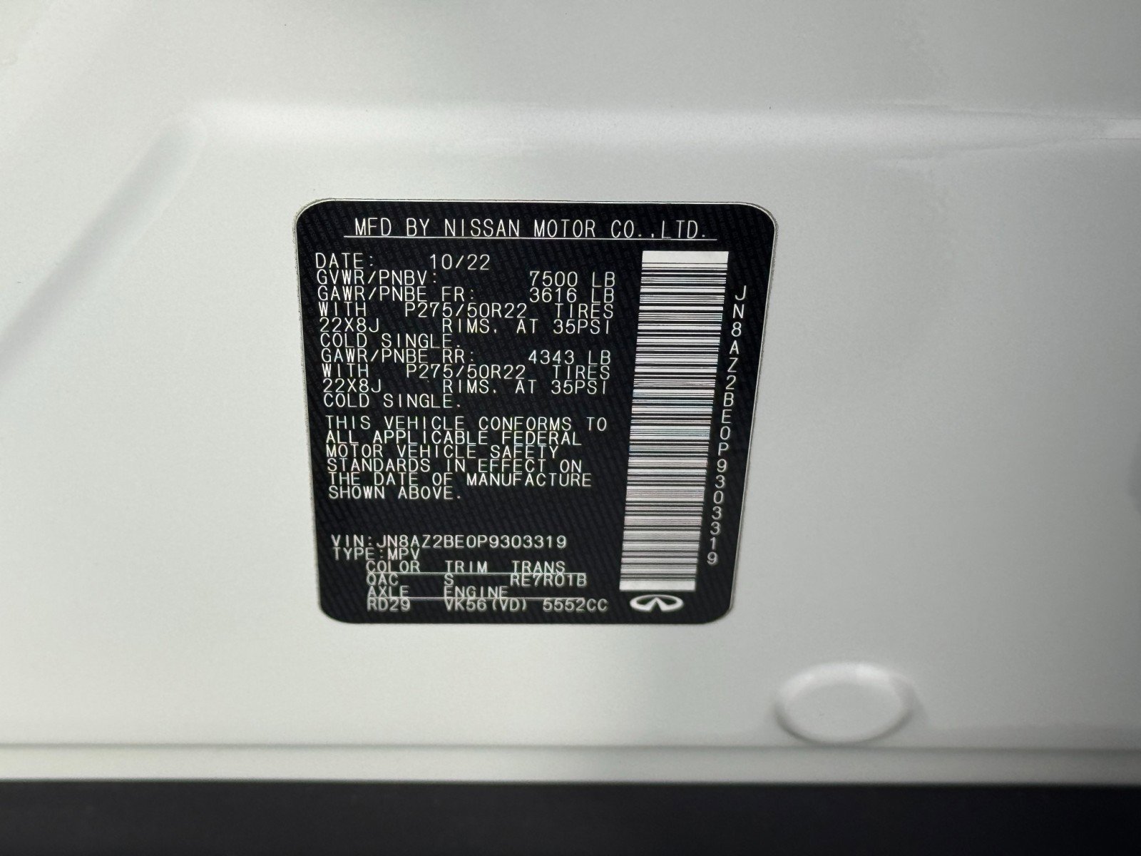 Used 2023 INFINITI QX80 Sensory w/ Cargo Package image 53