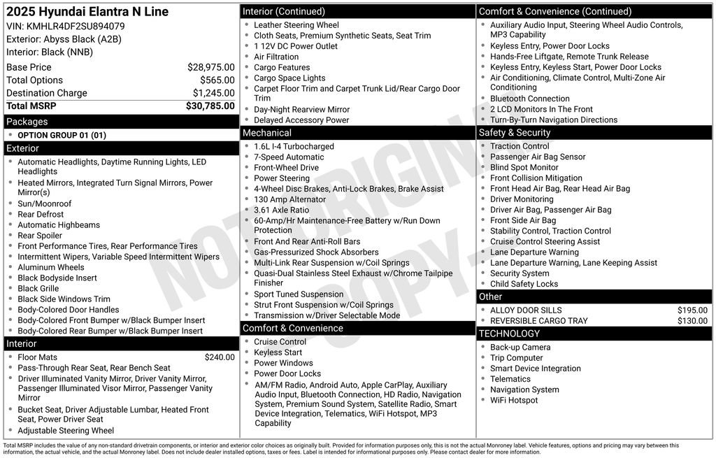 Certified 2025 Hyundai Elantra N Line FWD image 30