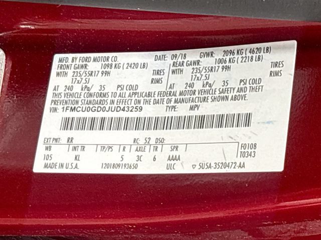 Used 2018 Ford Escape SE w/ SE Sync 3 Package FWD image 24