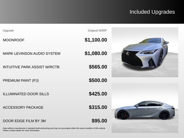 Used 2023 Lexus IS 350 F Sport w/ Accessory Package RWD image 9