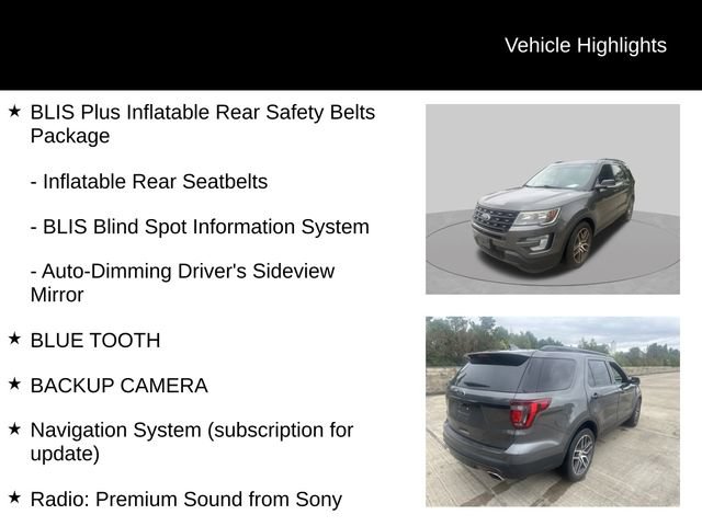 Used 2017 Ford Explorer Sport w/ Equipment Group 401A AWD/4WD image 16