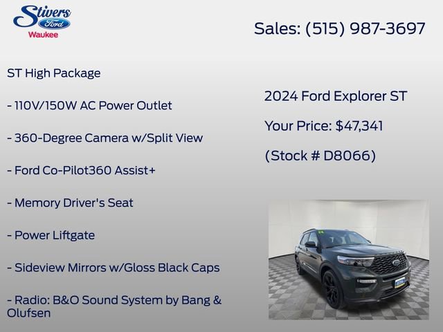 Certified 2024 Ford Explorer ST w/ Equipment Group 401A AWD/4WD image 22
