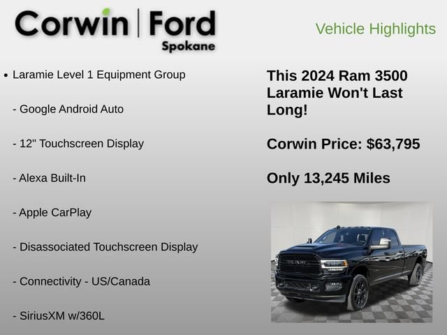 Used 2024 RAM 3500 Laramie w/ Night Edition AWD/4WD image 30