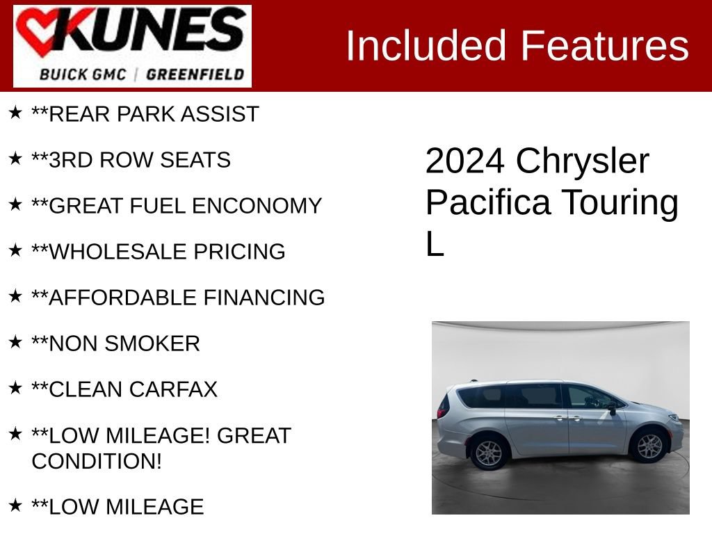 Used 2024 Chrysler Pacifica Touring-L FWD image 3