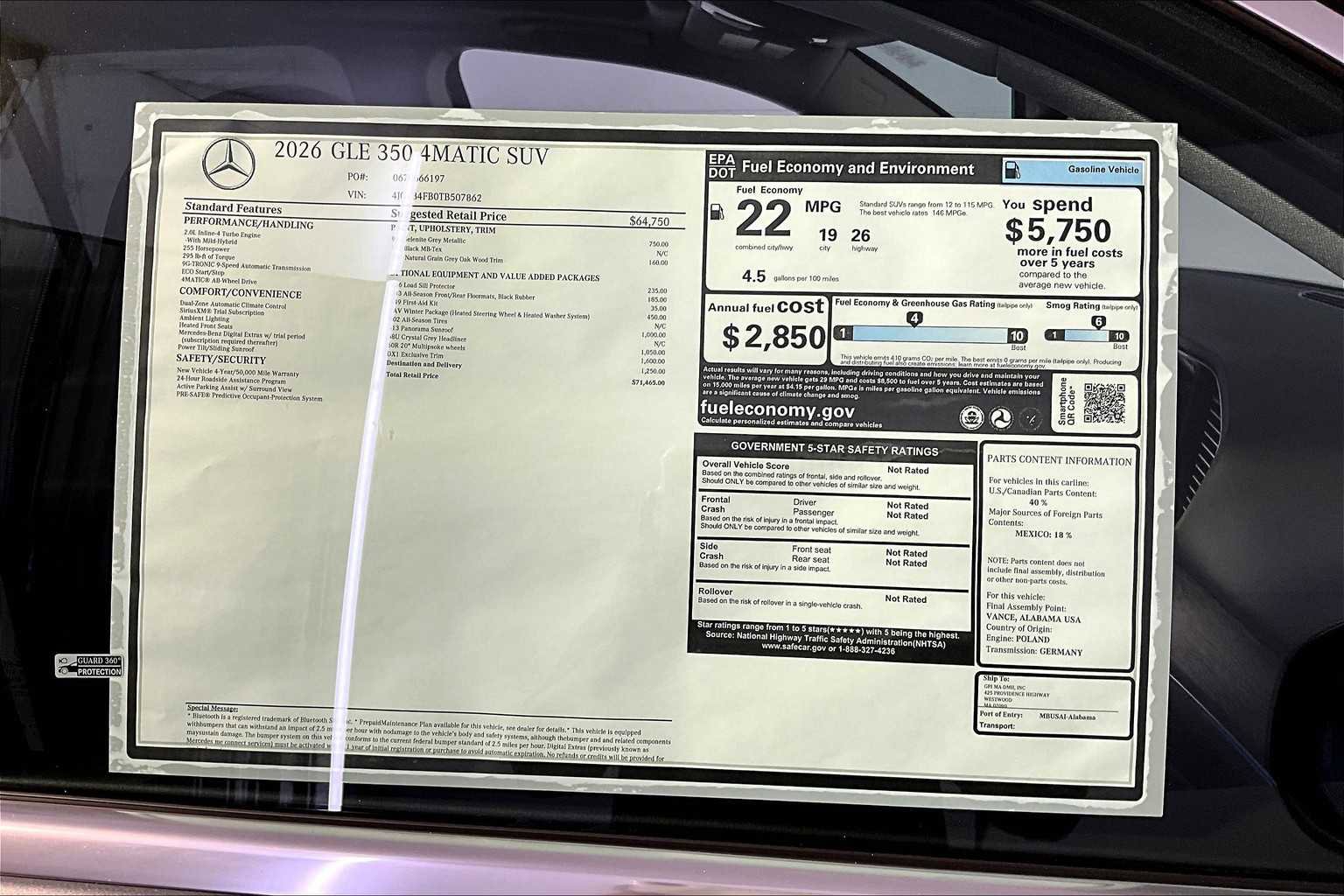 New 2026 Mercedes-Benz GLE 350 4MATIC image 18