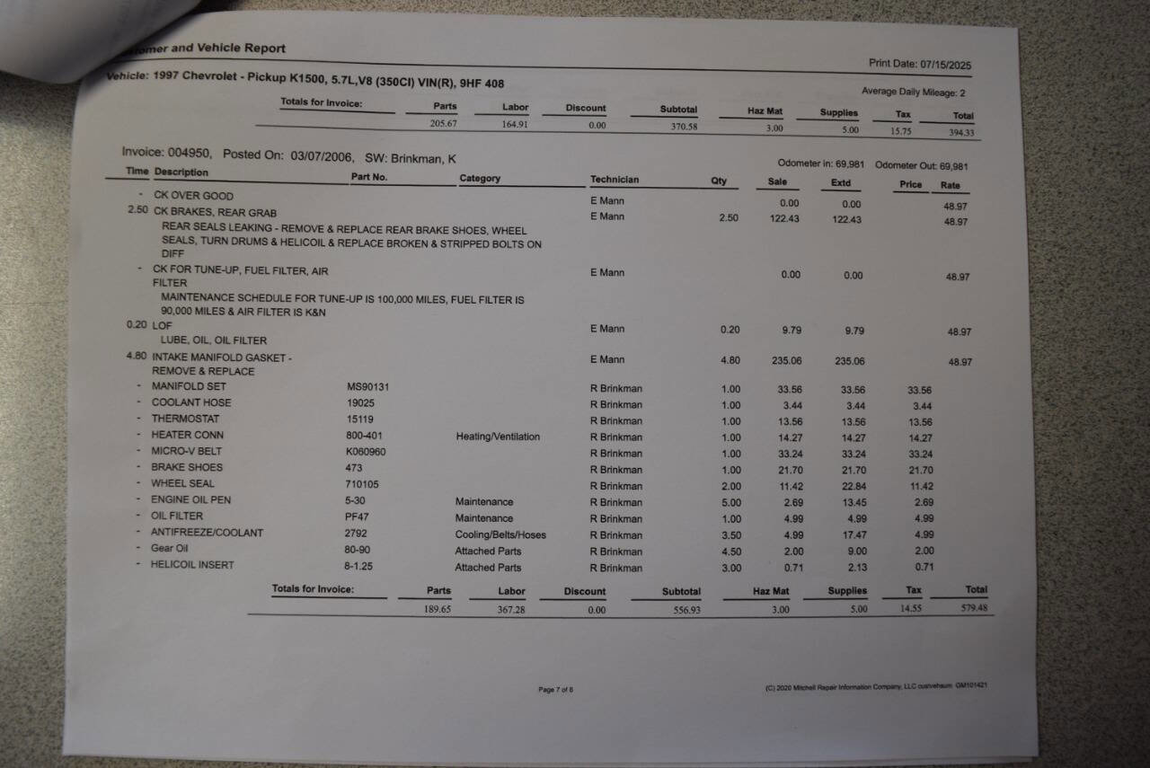 Used 1997 Chevrolet Silverado 1500 4x4 Regular Cab w/ Preferred Equipment Group 2 image 70