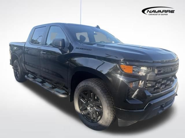 New 2026 Chevrolet Silverado 1500 Custom w/ Turbomax Blackout Package RWD image 1