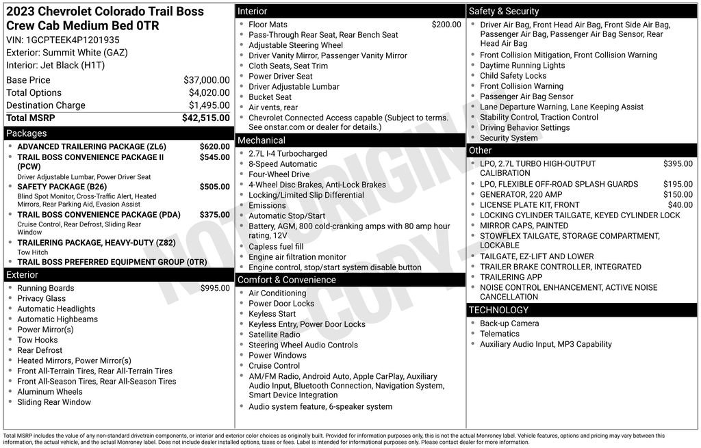 Used 2023 Chevrolet Colorado Trail Boss w/ Advanced Trailering Package image 9