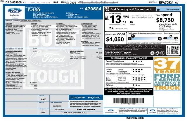 Used 2014 Ford F150 Raptor w/ Equipment Group 801A Luxury AWD/4WD image 2