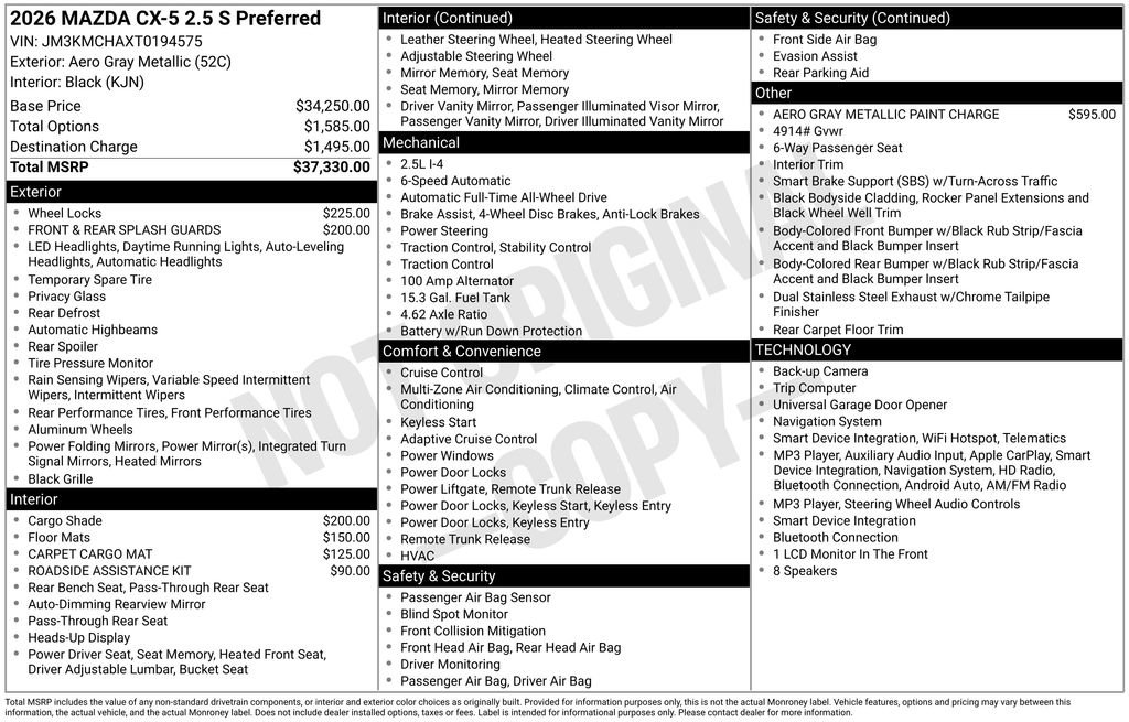 New 2026 MAZDA CX-5 Preferred AWD/4WD image 10