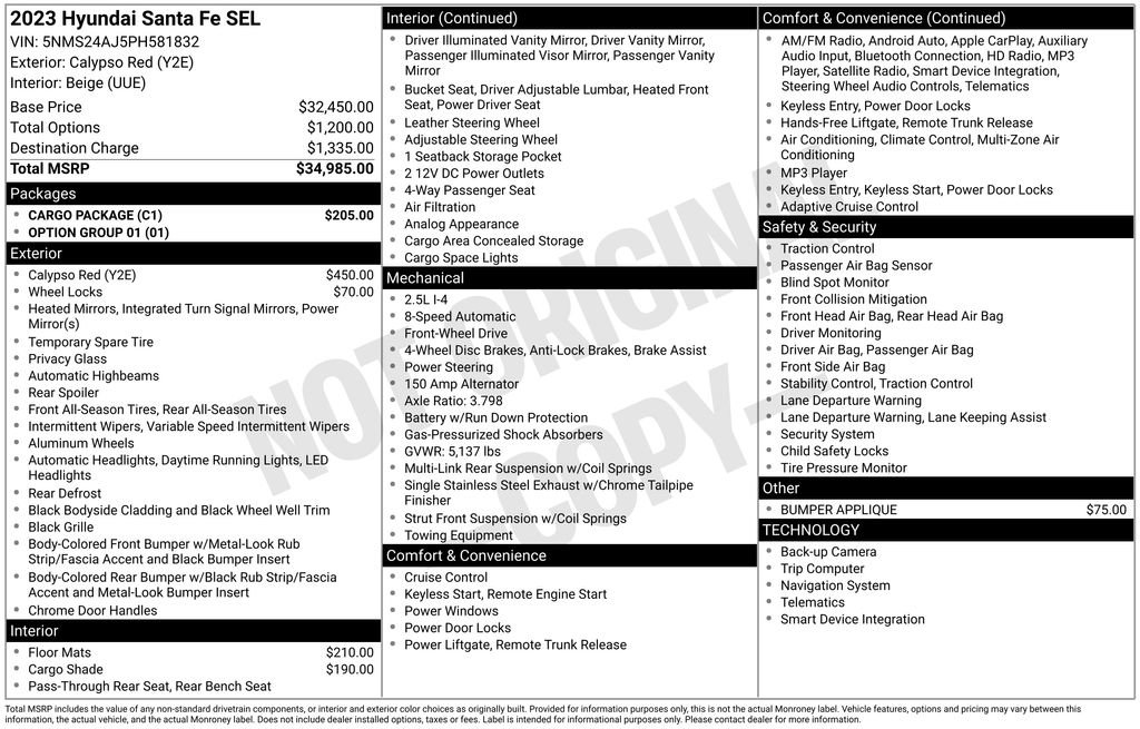 Used 2023 Hyundai Santa Fe SEL w/ Cargo Package image 31