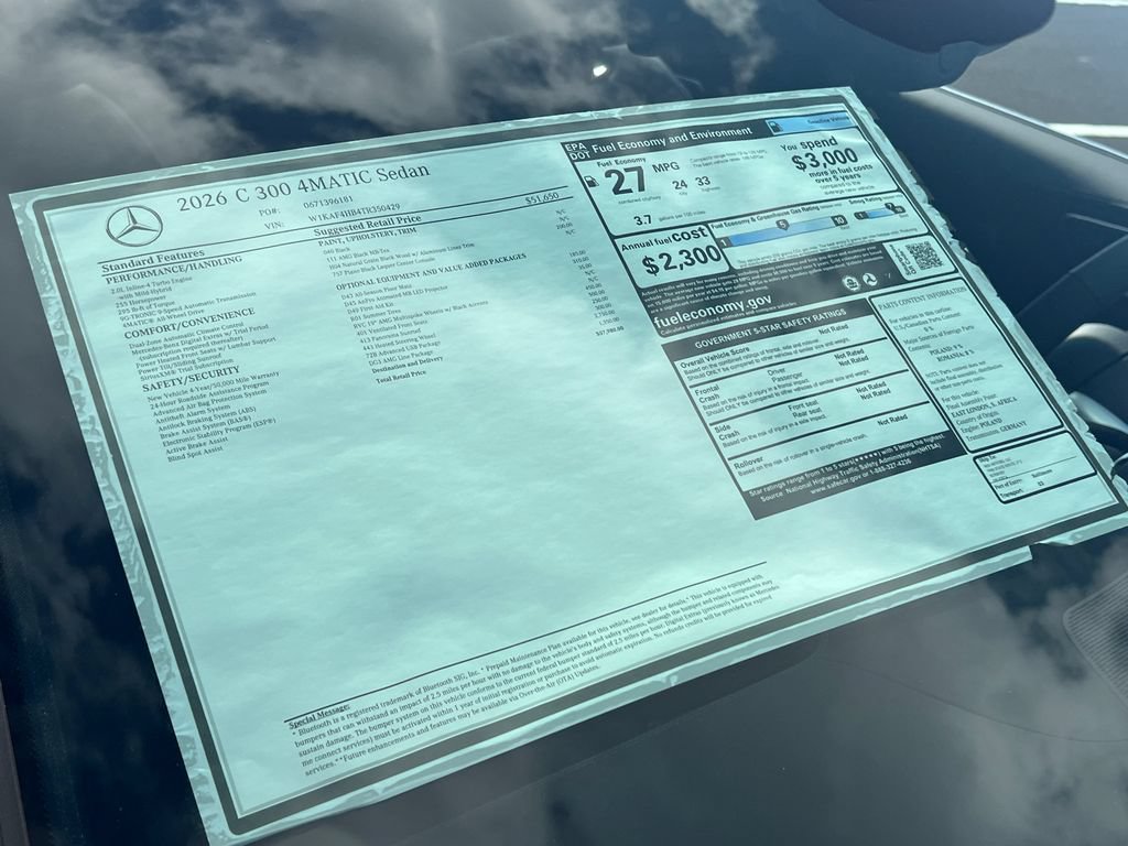 New 2026 Mercedes-Benz C 300 4MATIC Sedan image 37