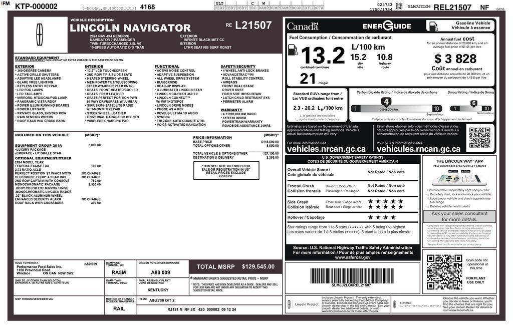 Used 2024 Lincoln Navigator Reserve w/ Equipment Group 201A AWD/4WD image 3
