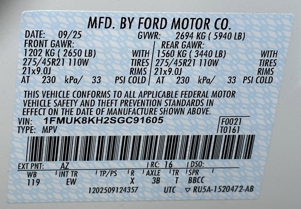 New 2025 Ford Explorer ST-Line w/ ST-Line Street Pack image 48