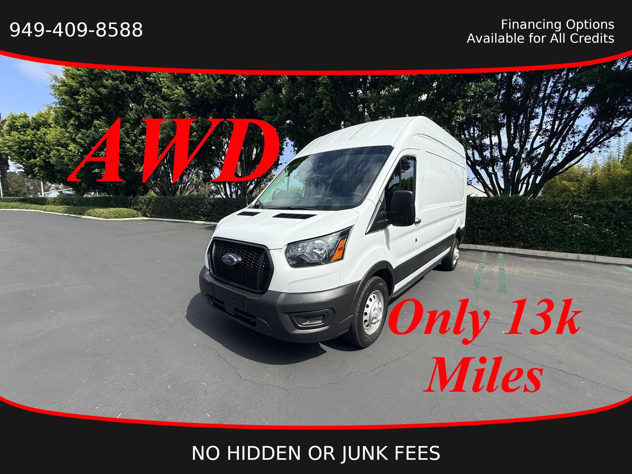 Used 2023 Ford Transit 250 148 High Roof AWD w/ Load Area Protection Package image 1