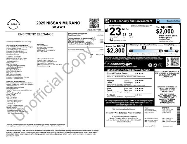 Used 2025 Nissan Murano SV AWD/4WD image 3