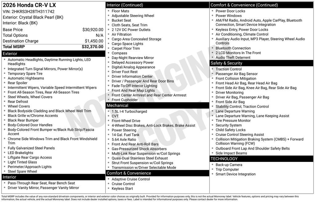 Certified 2026 Honda CR-V LX image 35