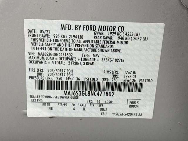 Used 2022 Ford EcoSport SE w/ SE Convenience Package image 22