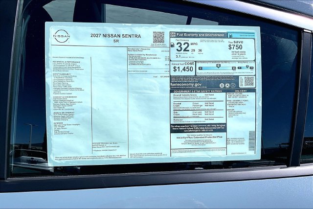 New 2027 Nissan Sentra SR w/ Floor Mat Package FWD image 13