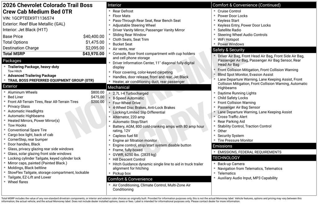 New 2026 Chevrolet Colorado Trail Boss image 26