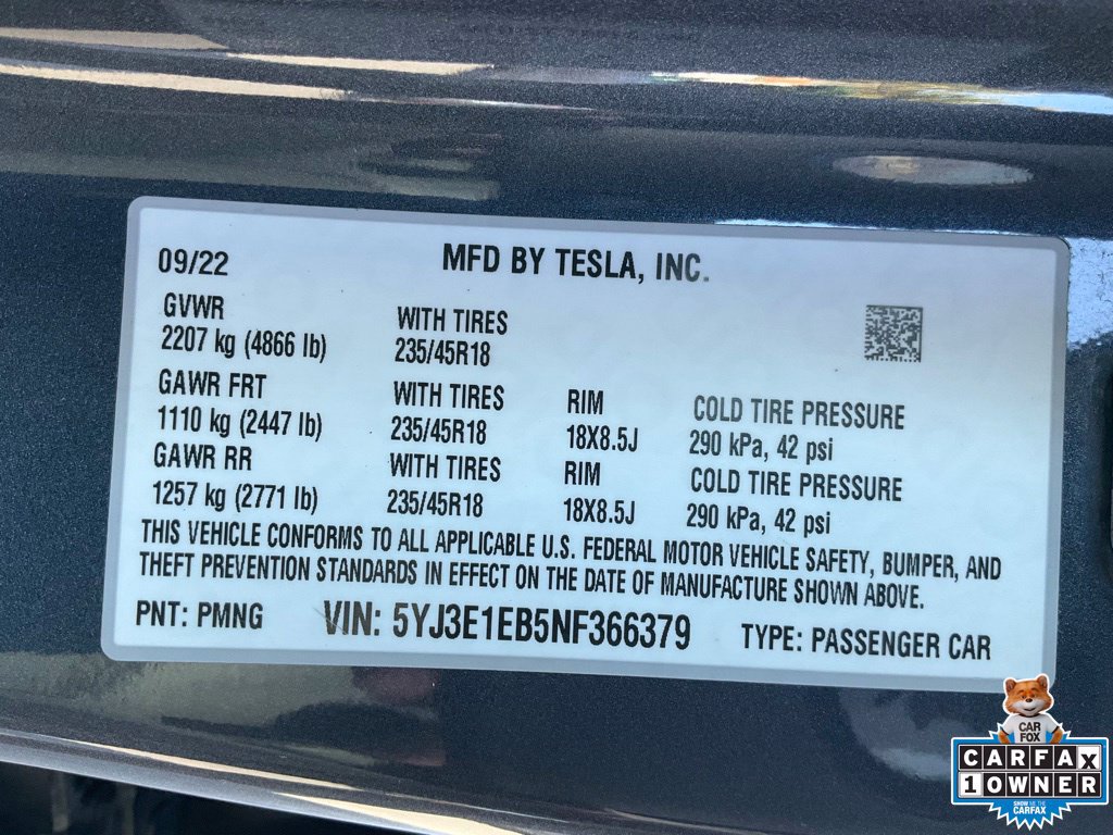 Used 2022 Tesla Model 3 Long Range AWD/4WD image 23